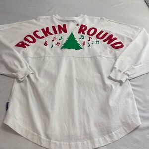 NWT Spirit Jersey Merry Christmas Rockin Around Long Sleeve Shirt Size Small